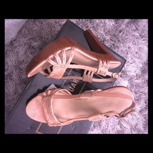 Nude Leather Sandals Sz 7 Colin Stuart